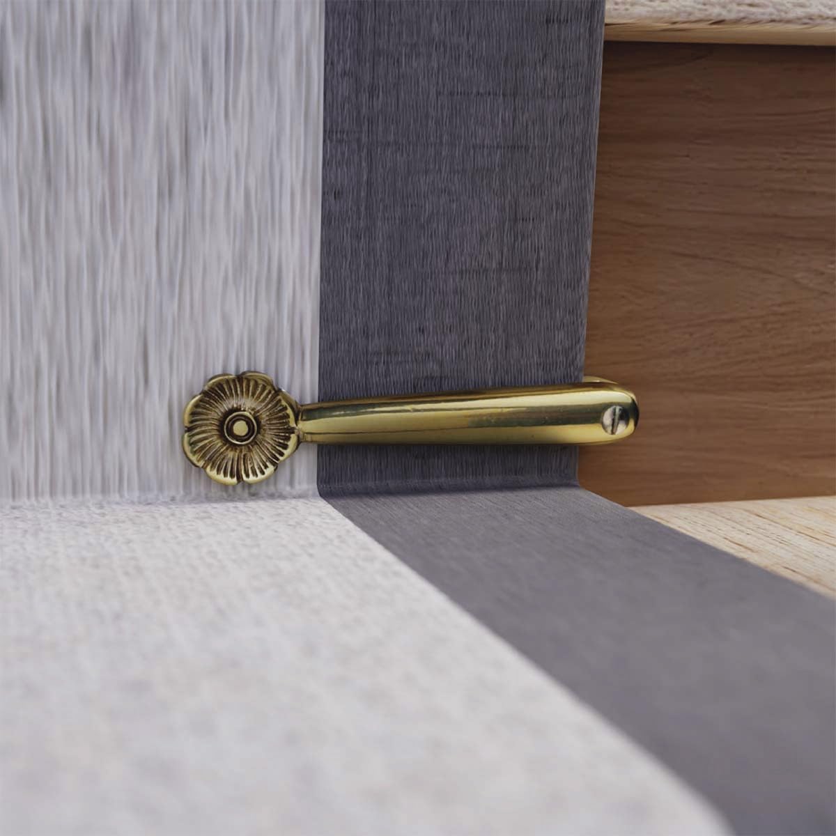Renovators Supply 5-Inch Brass Floral Carpet Stair Clips - Pack of 13 for Securing Rugs on Stairs | Home Decor & Stair Safety Accessories