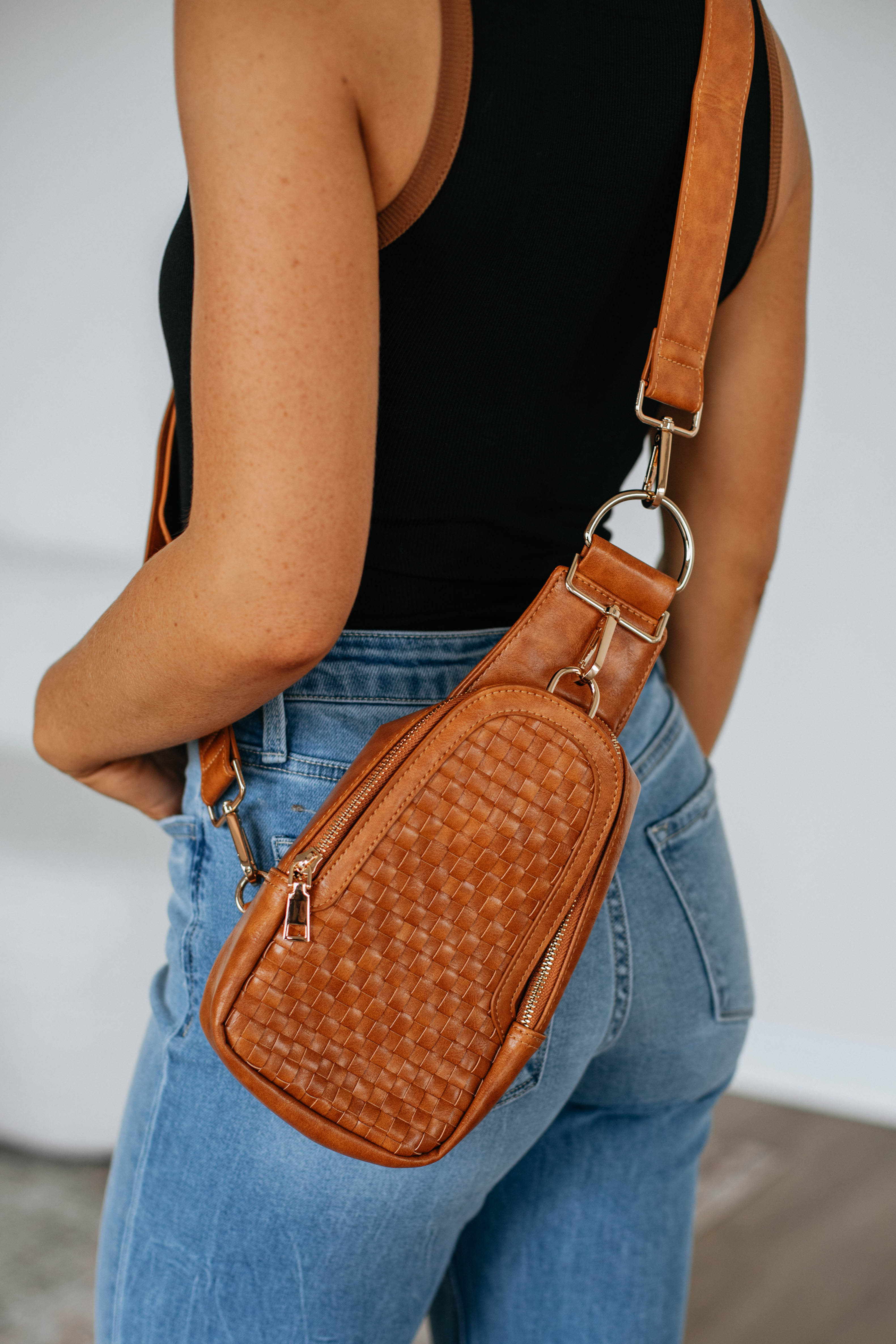 Mattie Crossbody Bag for Women - Genuine Leather Handbag in Cognac Brown | Perfect for Work, Travel & Everyday Use