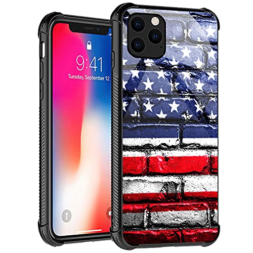 American flag wall brick