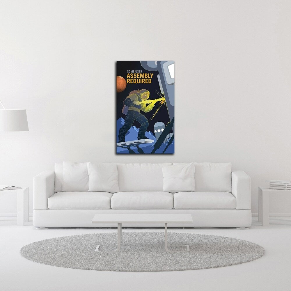 NASA-Inspired DIY Canvas Wall Art - Easy Assembly & Ready to Hang for Home Office Decor