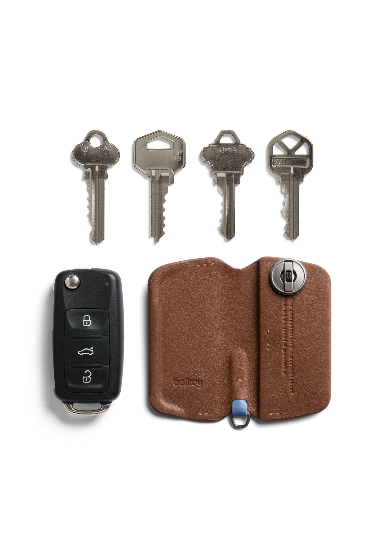 Bellroy Key Cover Third Edition - Premium Leather Key Holder for Keys & Keychains - Perfect for Home, Office & Travel Organization