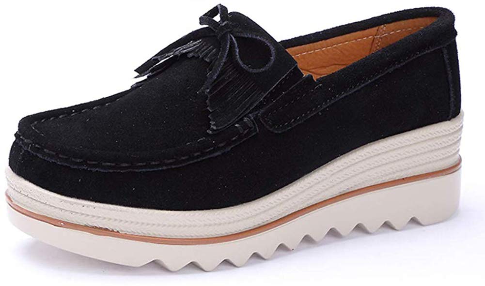 Ruiatoo Women's Slip-On Loafers - Comfortable Thick Soft Platform Shoes for Business Casual & Walking | Office Work, Daily Commute, Travel Outfits