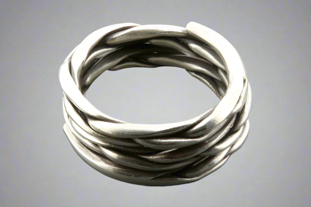 Elegant Plaited Spiral Ring - 925 Sterling Silver Jewelry for Women, Perfect for Everyday Wear, Gift Giving & Special Occasions