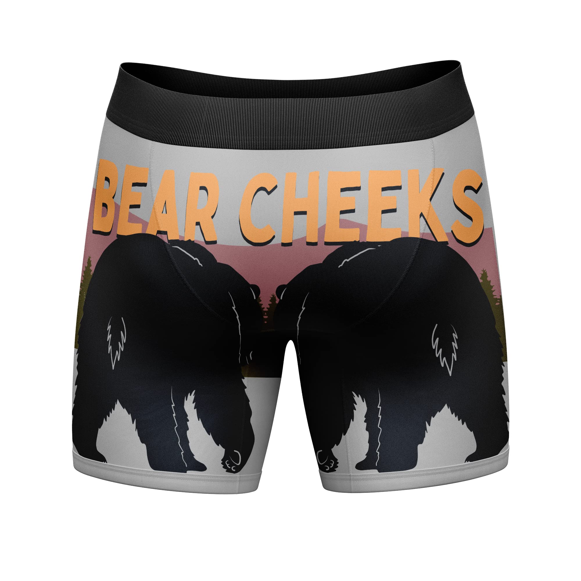 Funny Bear Cheeks Boxer Briefs for Men - Crazy Dog T-Shirts Sarcastic Novelty Underwear with Hilarious Sayings | Perfect for Gag Gifts, Bachelor Parties & Everyday Wear