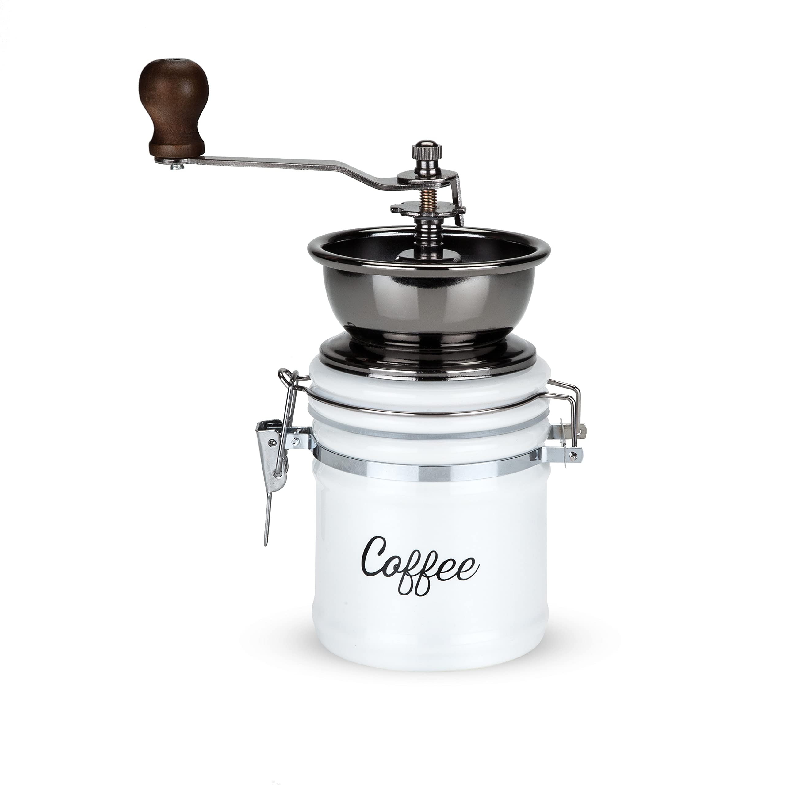 Twine Country Cottage Ceramic Coffee Grinder - Manual Burr Mill for Fresh Ground Coffee | Perfect for Home, Camping & Gifts