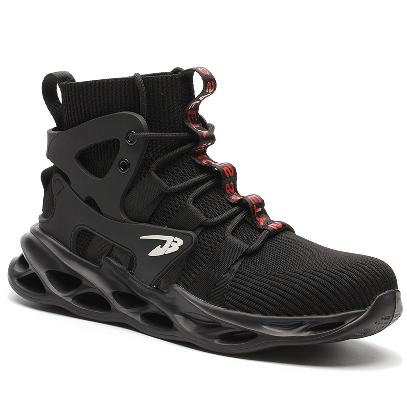 ORISTACO Steel Toe Work Boots for Men - Lightweight & Breathable Safety Shoes for Construction, Industrial & Warehouse Work - OSHA Compliant Work Boots for All-Day Comfort
