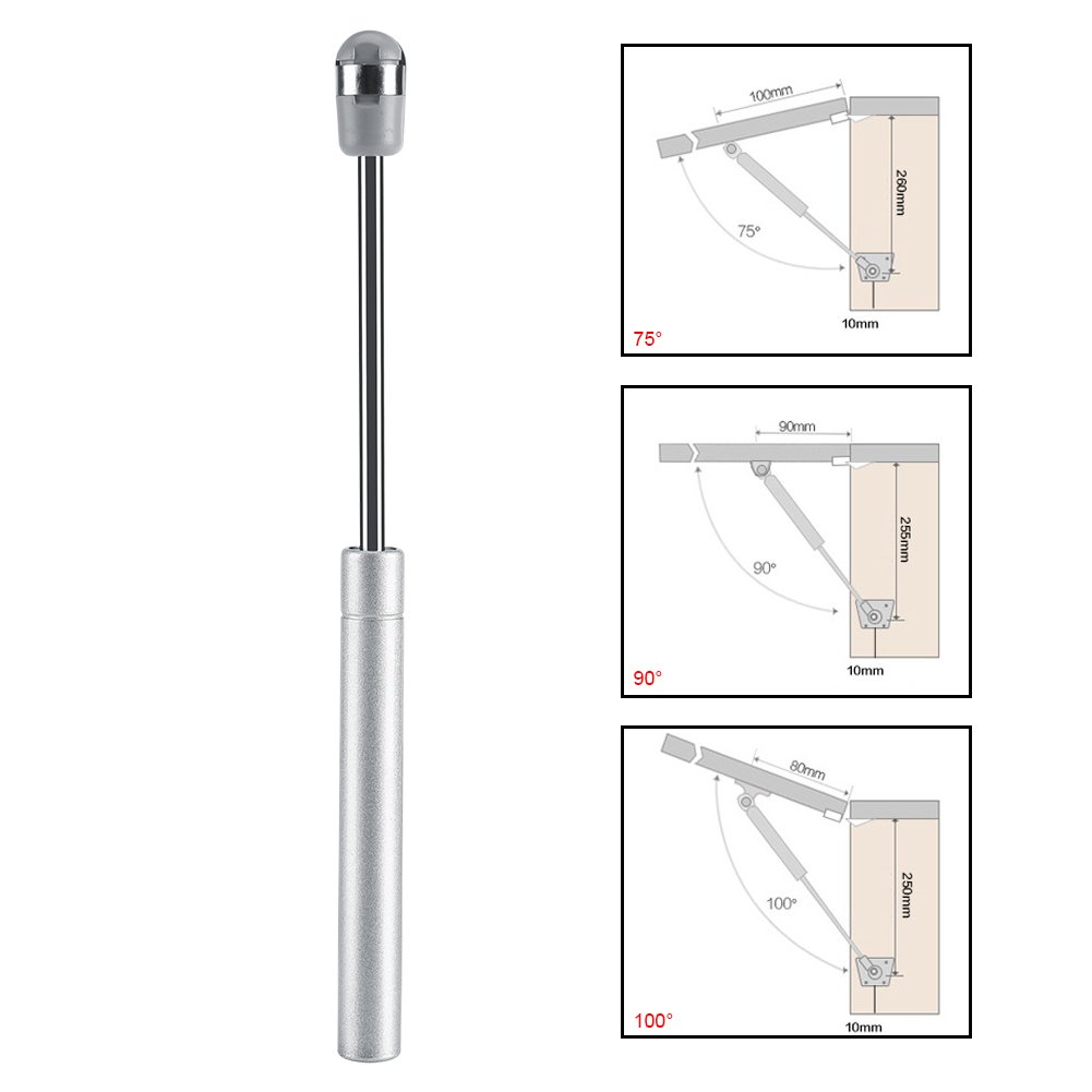 Heavy Duty 80N/8KG Gas Spring Hinge for Cabinet Doors - Smooth Lift Support for Kitchen Cupboards, Wardrobes & Furniture (Ideal for Heavy Lids & Storage Boxes)