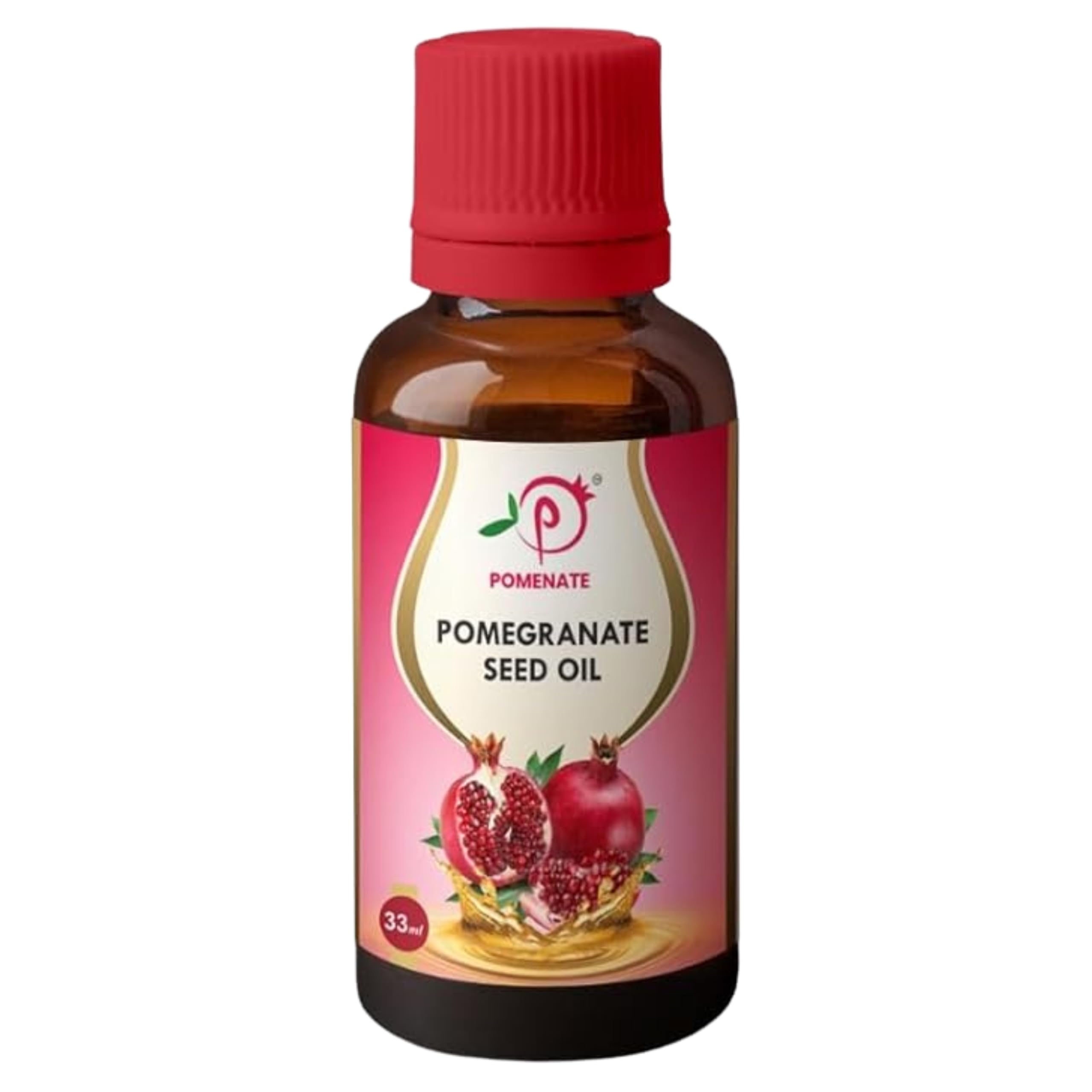 100% Pure & Natural Cold Pressed Virgin Pomegranate Seed Oil - 33ml for Skin Care, Hair Care & Anti-Aging | Organic Facial Moisturizer, Hair Growth Treatment & Massage Oil | Perfect for Daily Beauty Routine, DIY Cosmetics & Aromatherapy
