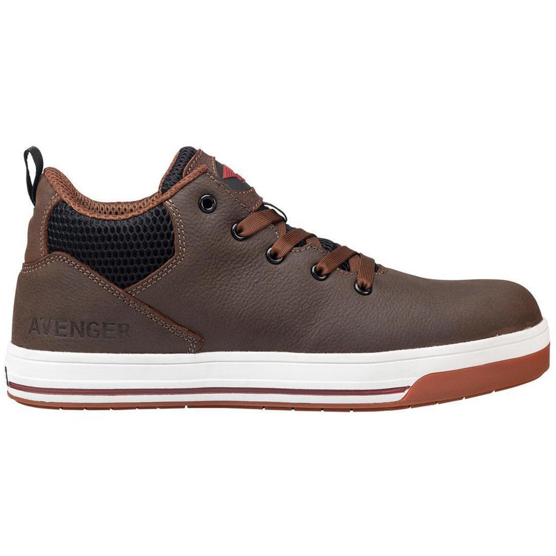 Swarm Aluminum Toe SD10 Work Shoes for Men - Brown Safety Boots with Steel Toe Protection | Durable & Comfortable for Construction, Warehouse & Industrial Work