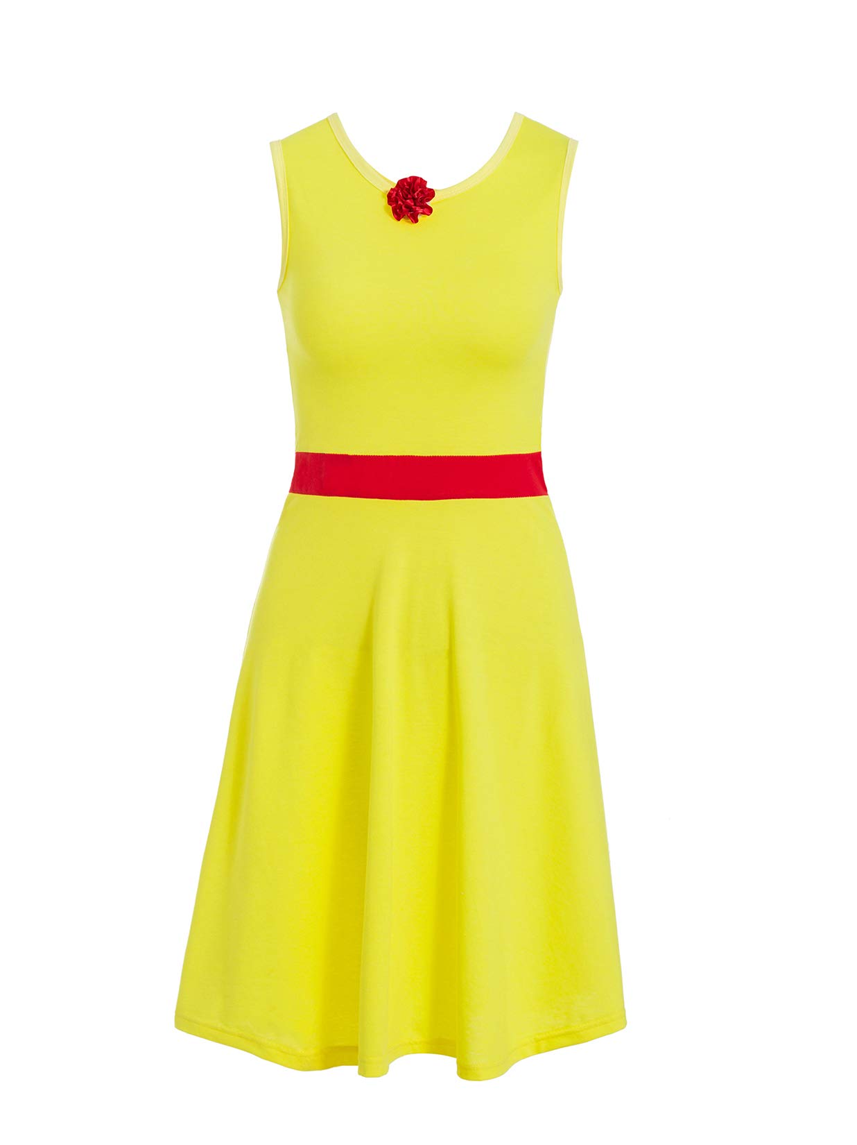 Elegant Yellow Belle Beauty and The Beast Princess Costume for Women - Adult Queen Halloween Dress (XL) | Perfect for Halloween Parties, Cosplay Events & Themed Birthday Celebrations