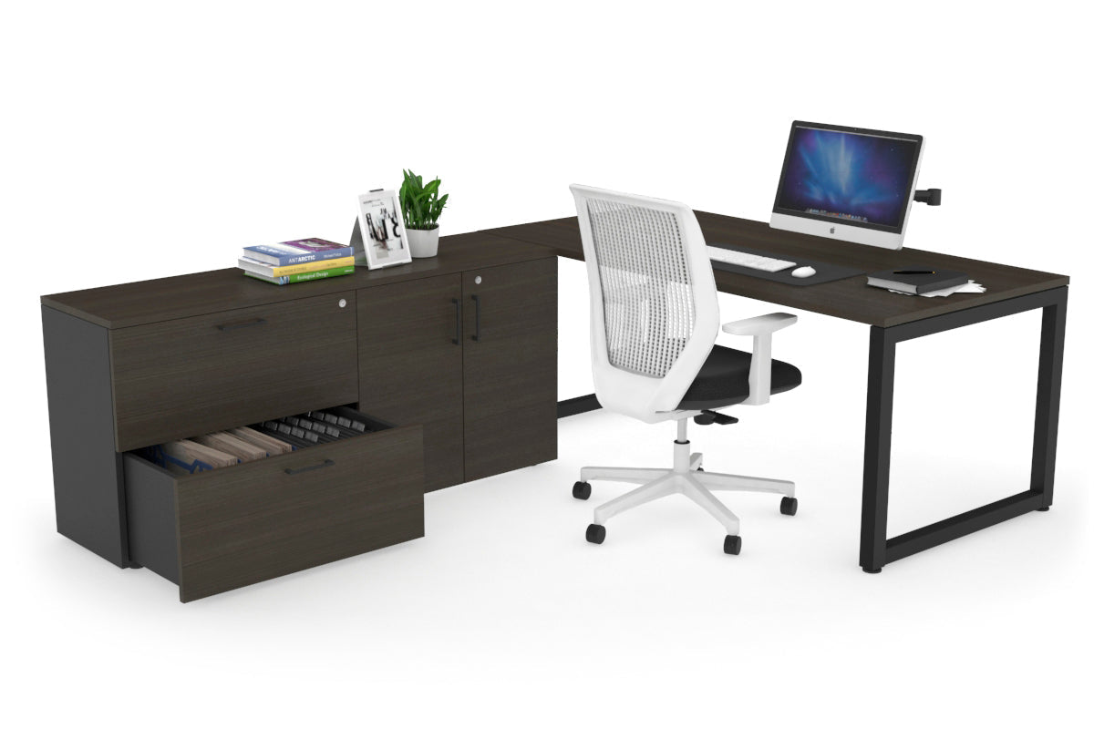Quadro Loop Executive Office Chair - Black Frame [1800L x 700W] - Ergonomic Desk Chair for Home & Office Workspace
