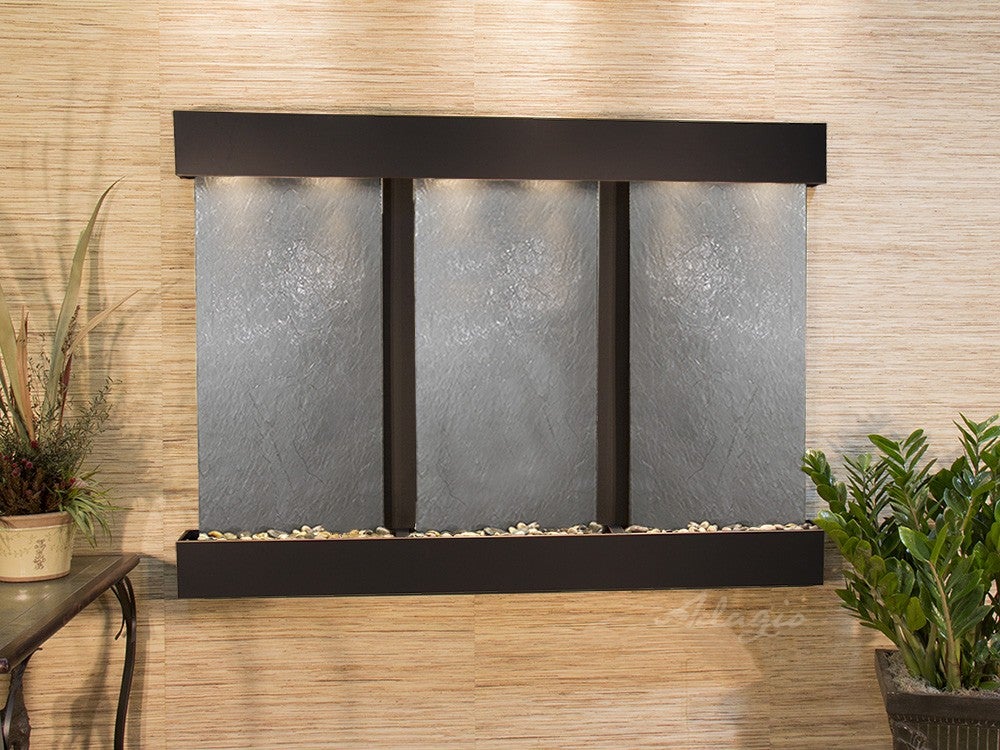 Adagio Olympus Falls Square Blackened Copper Black Featherstone OFS1511 - Elegant Home Decor for Living Room, Bedroom, or Office