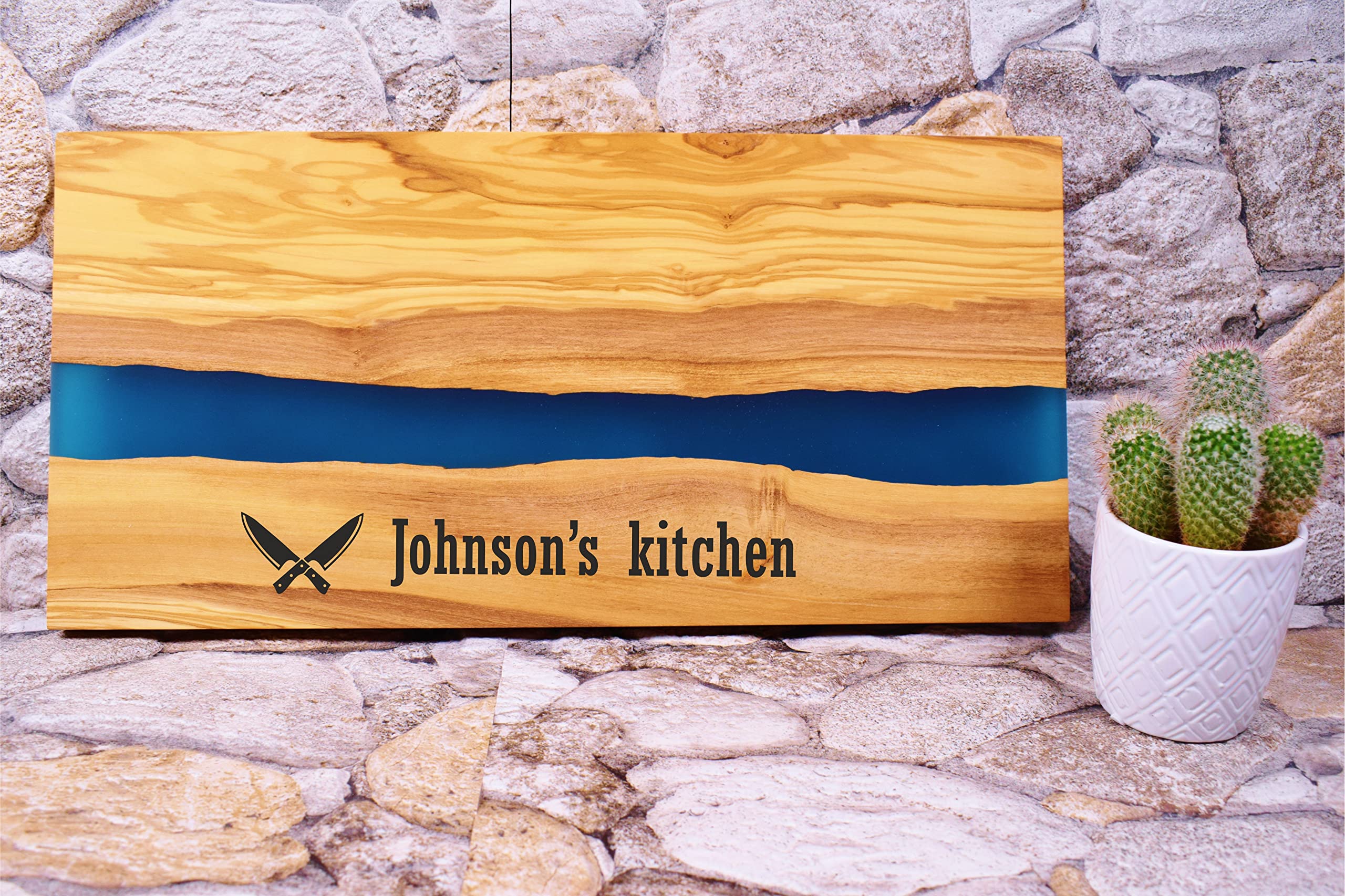 Handmade Resin Cutting Board - Custom Laser Engraved Kitchen Gift for Wedding, Anniversary, Housewarming | Perfect for Mother's Day, Father's Day & Birthday Presents | Durable & Stylish for Everyday Cooking & Entertaining