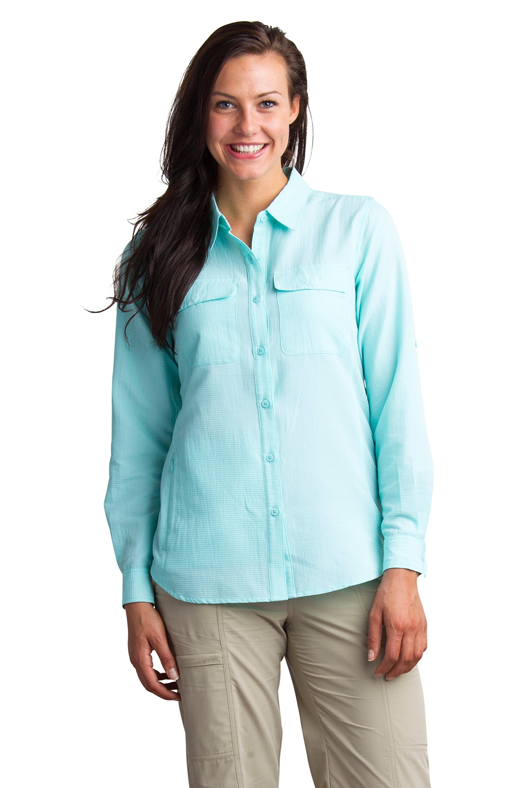 ExOfficio Women's Rotova Long Sleeve Shirt - UPF 50+ Sun Protection, Quick-Dry & Odor-Resistant Travel Shirt for Hiking, Camping & Outdoor Adventures