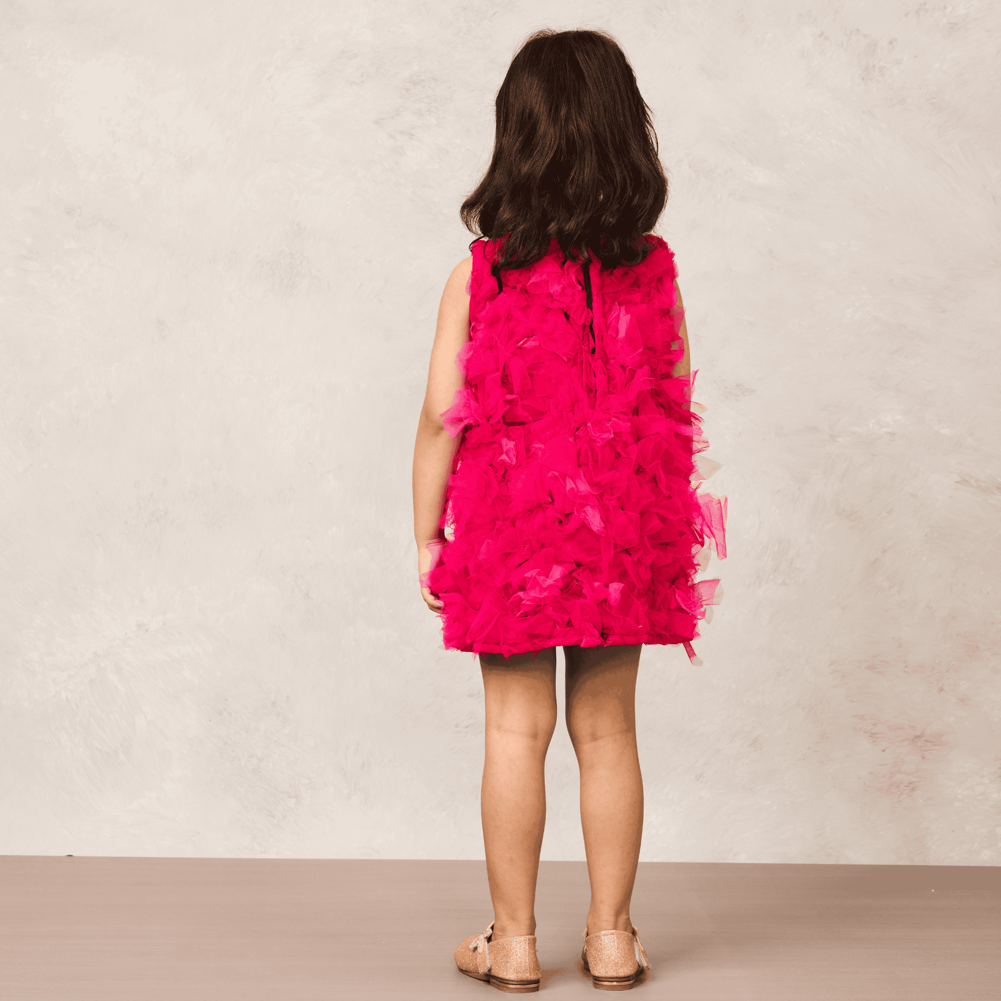 Pre Order: Fluffy Pink Tulle Dress for Girls - Elegant Party Gown for Birthday, Wedding & Special Occasions