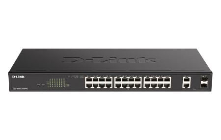 D-Link DGS-1100-26MPv2 26-Port Gigabit PoE Smart Managed Switch - Network Switch for Office, Home & Business Use