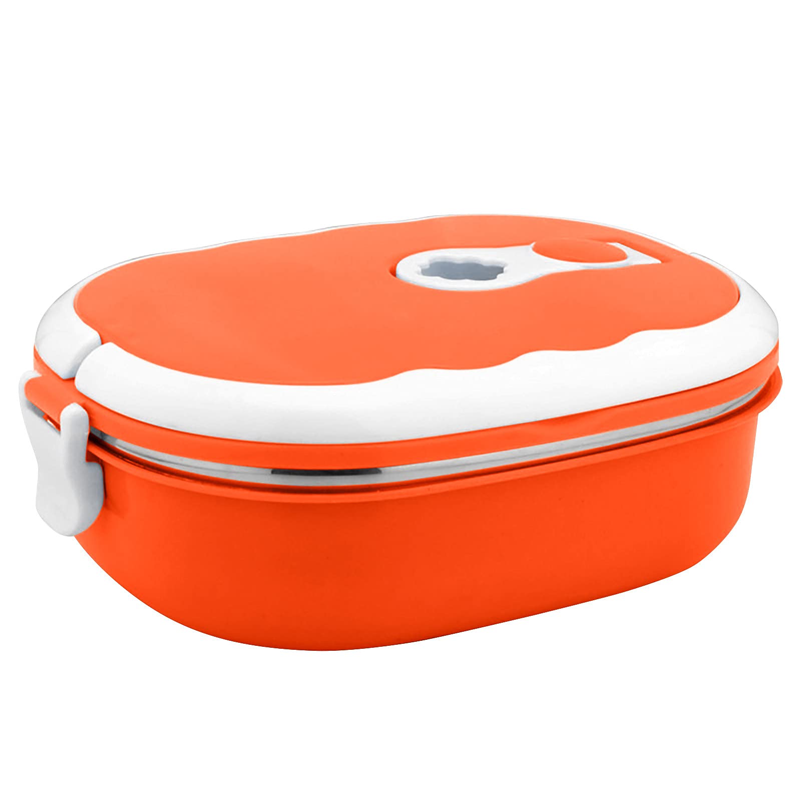 Yiser Stainless Steel Insulated Lunch Box - 3-Layer Leakproof Food Container for School, Office & Picnic | BPA-Free, Reusable & Dishwasher Safe | Keeps Food Fresh for Hours (Orange, One Size) - Perfect for Meal Prep, Kids Lunch Box & Outdoor Activities