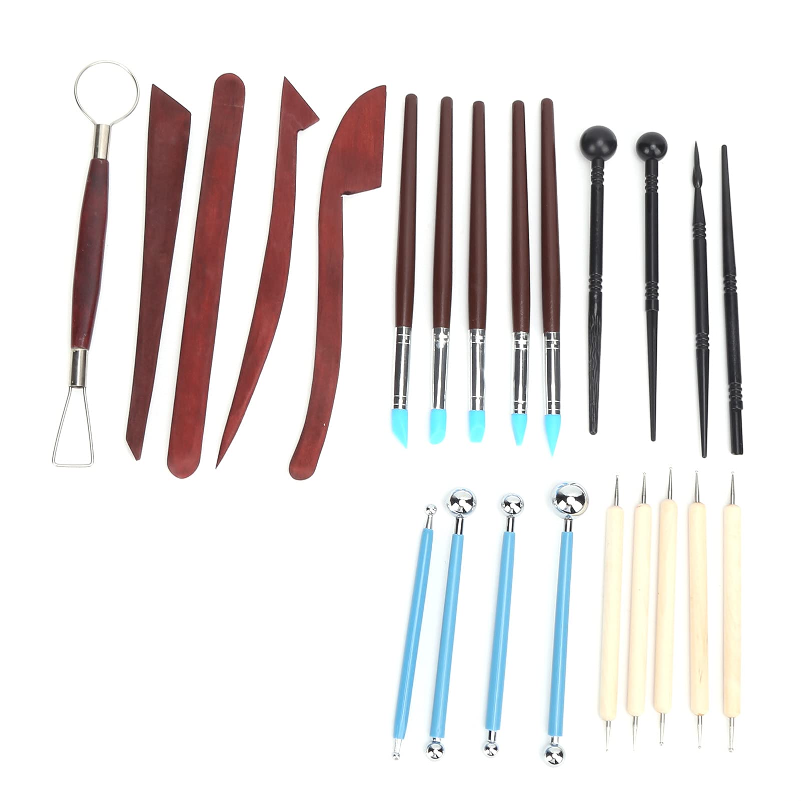 01 Pottery Sculpture Tools - 12-Piece Multifunctional Clay Sculpting Kit for Cutting, Carving, Modeling & Scraping | Perfect for Ceramic Art, Pottery Making & DIY Craft Projects