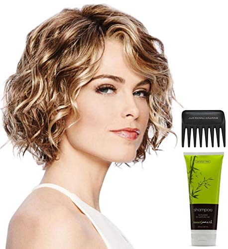 Gabor Sweet Talk Luxury Wig Bundle - 4 Piece Set with Christy's Wigs Q&A Booklet, BeautiMark Synthetic Shampoo & Wide Tooth Comb (Color GL11-25) | Perfect for Daily Wear, Cosplay & Hair Care Routine