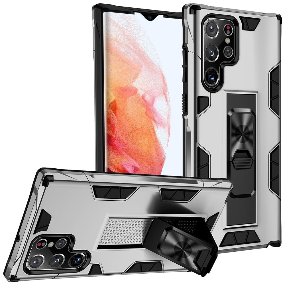 Samsung Galaxy S22 Ultra/S22 Plus/S22 Full Body Protective Case with Kickstand - Perfect for Work, Travel & Everyday Use