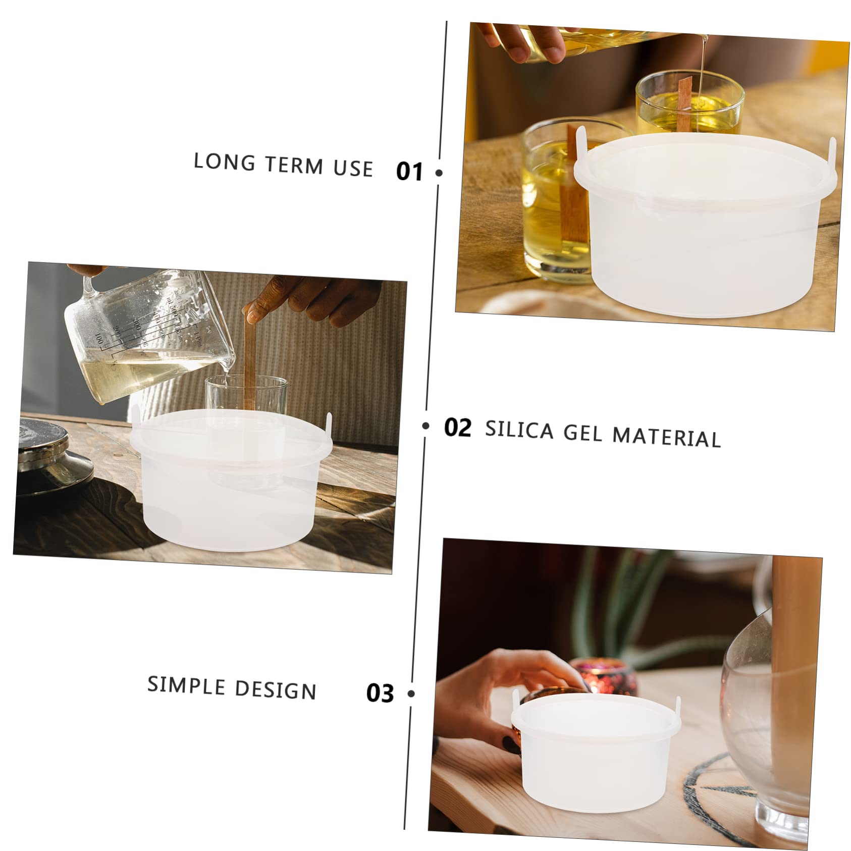 FOMIYES 2-Pack Silicone Wax Warmer for Hair Removal - Wax Melting Bowl & Pot for Wax Beads, Candle Wax - Perfect for Home Waxing, Salon Use, and DIY Beauty Treatments