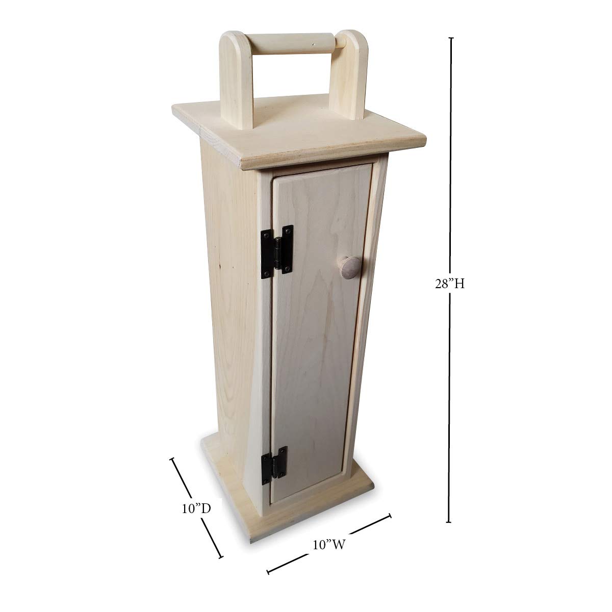 Amish Handcrafted Wooden Toilet Paper Holder Cabinet - Bathroom Storage for Large Rolls, 10