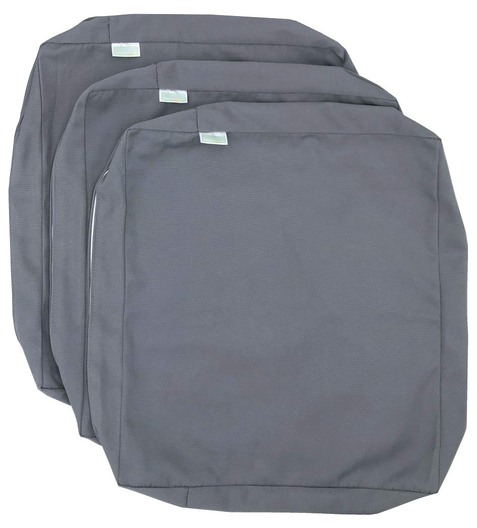 Premium Stone Gray Outdoor Waterproof Patio Chair Cushion Covers - 22