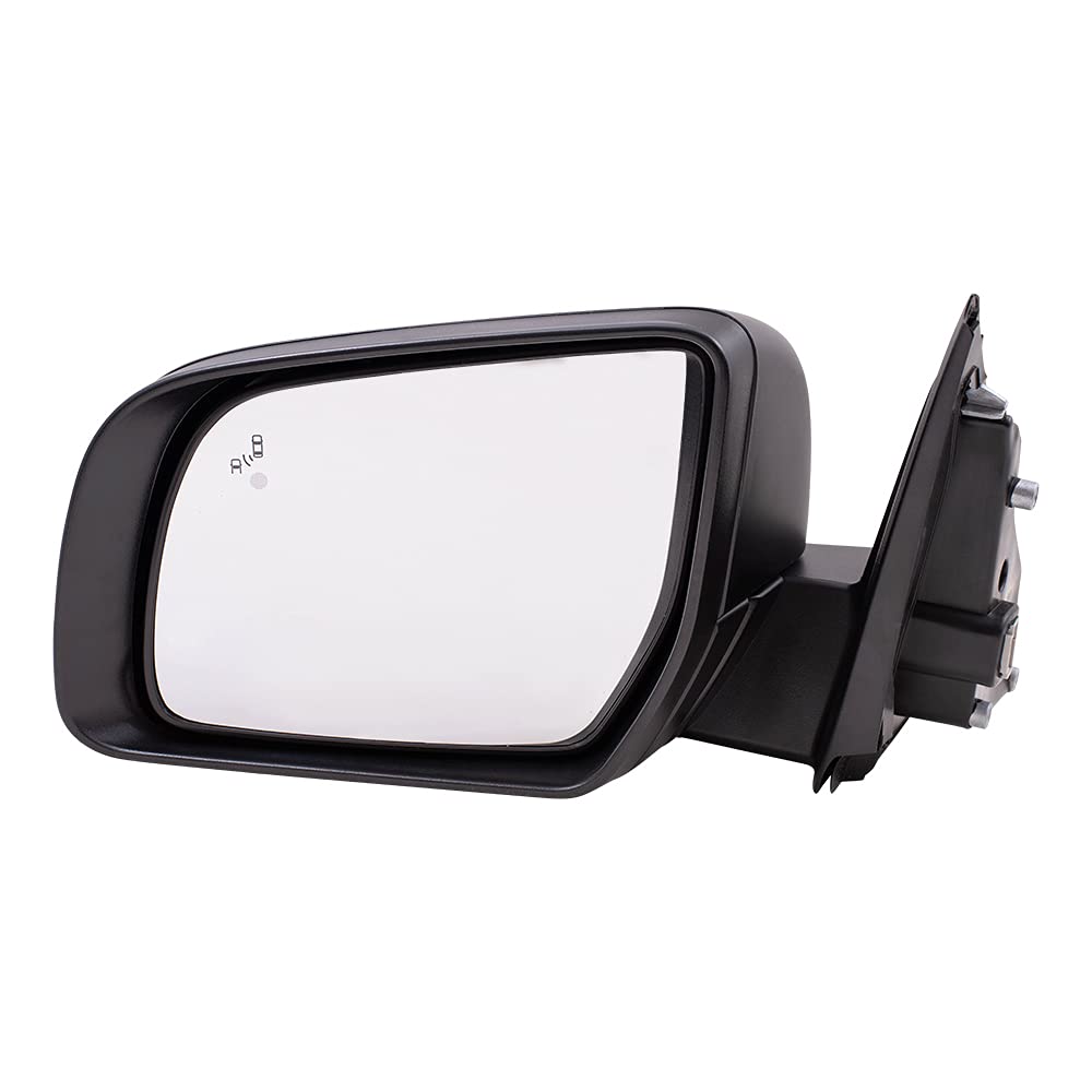 Brock Replacement Driver Side Power Mirror - Black, Paint to Match, with Power Fold & Blind Spot Detection (No Heat/Signal) - Compatible with 2019-2021 Ford Ranger | Perfect for Off-Roading & Daily Commuting