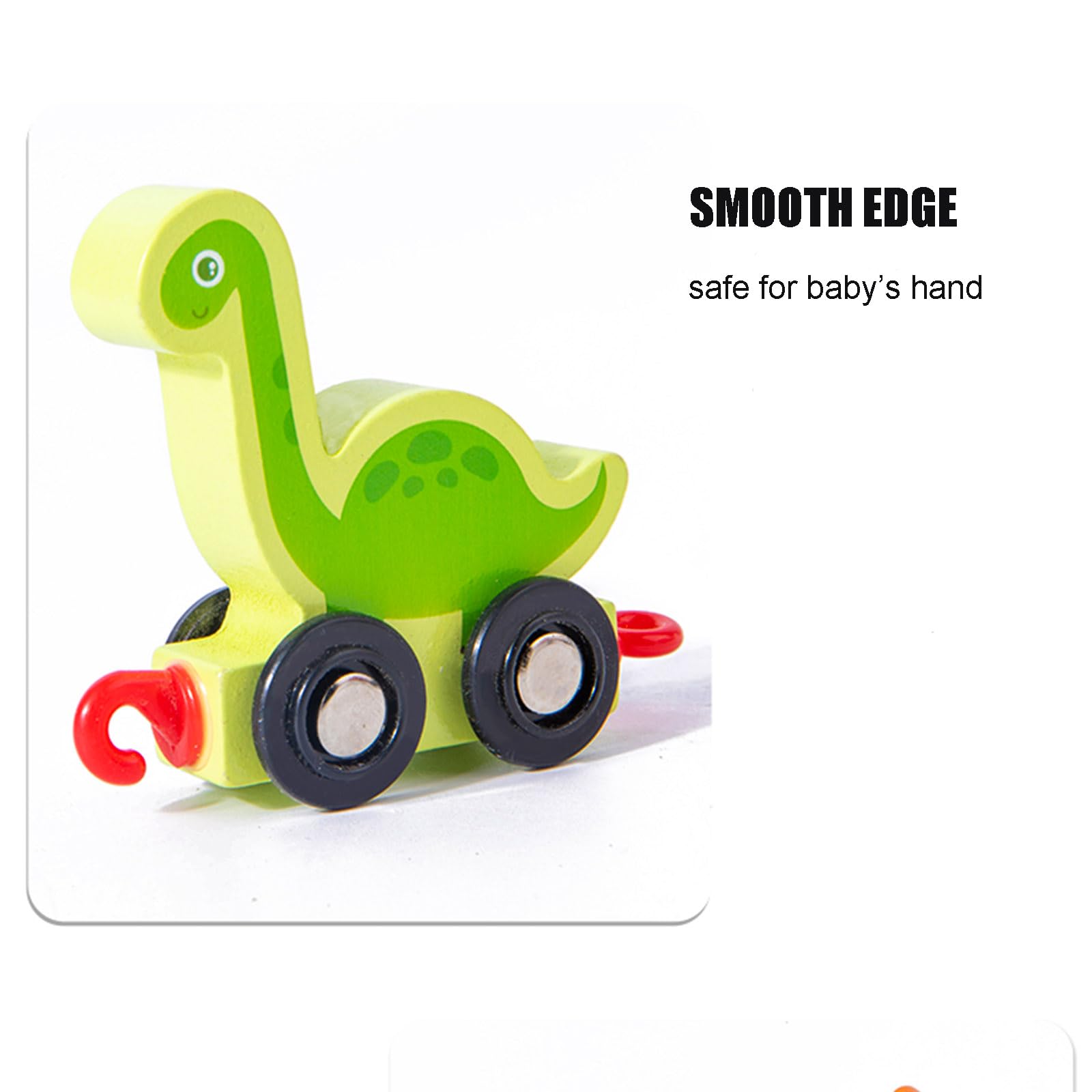 Wooden Dinosaur Train Set - Educational Montessori Toy for Kids 2-4 Years | Playtime & Learning Fun