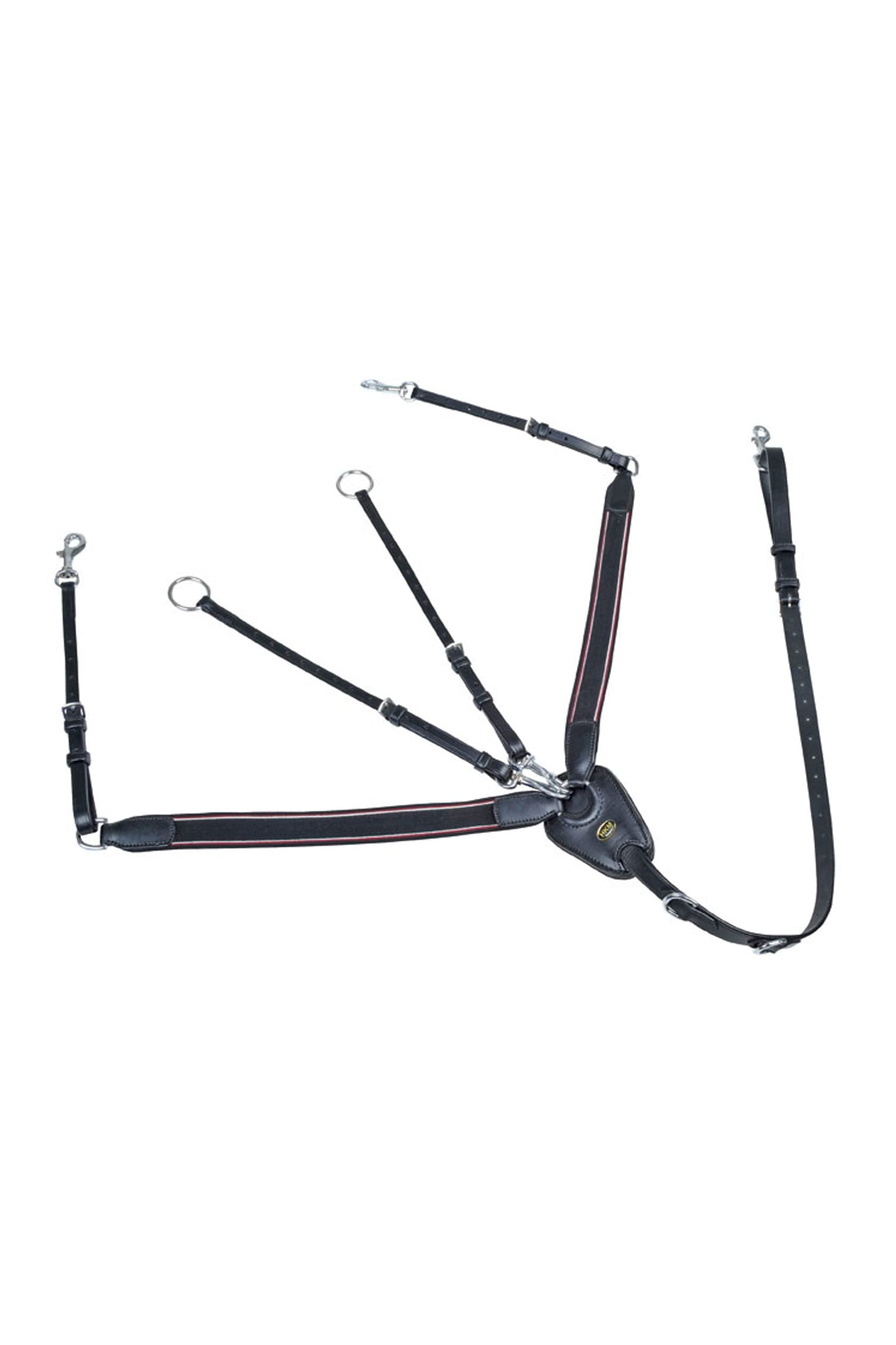 558860 Black Martingale Breastplate with Wide Rubber Padding - Perfect for Horse Riding, Training, and Equestrian Sports