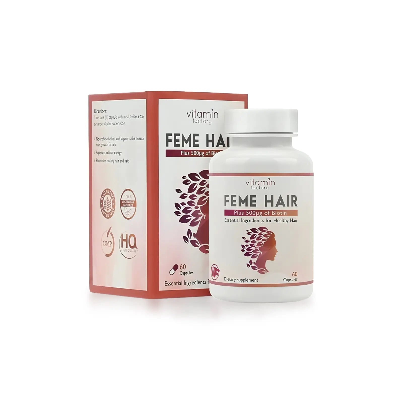 Feme Hair Growth Supplement - 60 Capsules for Thicker, Stronger Hair | Original Formula for Women | Supports Healthy Hair Growth for Daily Use