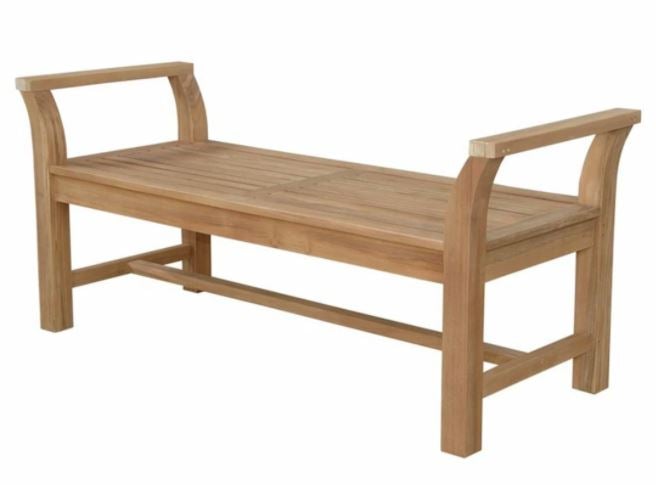Anderson Teak Sakura Backless Bench BH 5721B - Outdoor Garden Patio Furniture for Poolside, Deck, and Porch Use