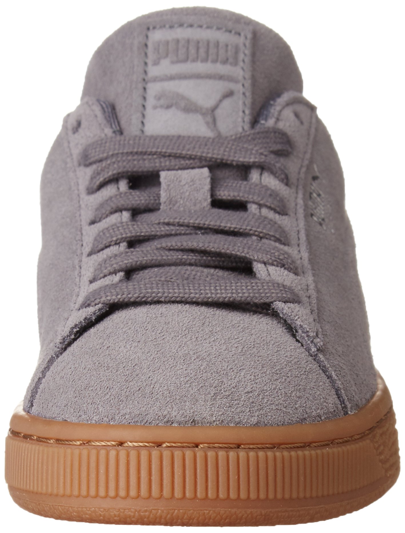Puma Classic Suede Sneakers for Men & Women - Retro Debossed Logo - Grey Casual Shoes for Walking, Running & Everyday Wear