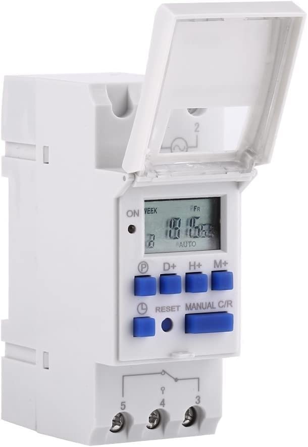 Shuiyue 7-Day Heavy Duty THC 15A Digital Timer - Programmable Timer Relay with 16 On/Off Settings (110V) - Perfect for Home Automation, Grow Lights, Aquariums & Appliance Control