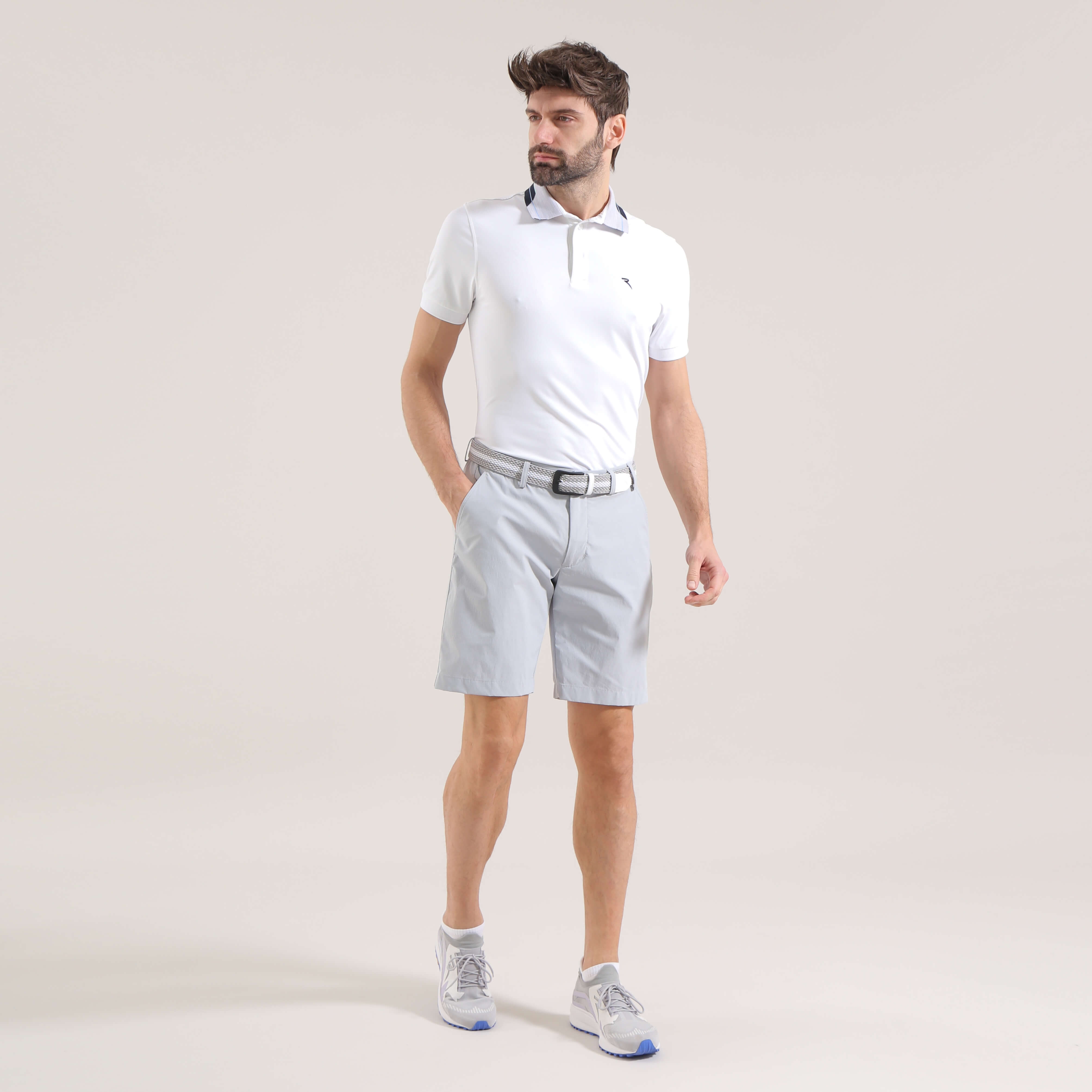ADEMAS Men's DRY MATIC® Stretch Pique Polo Shirt - Moisture Wicking, Breathable, Quick Dry - Final Sale - Perfect for Golf, Business Casual & Outdoor Activities