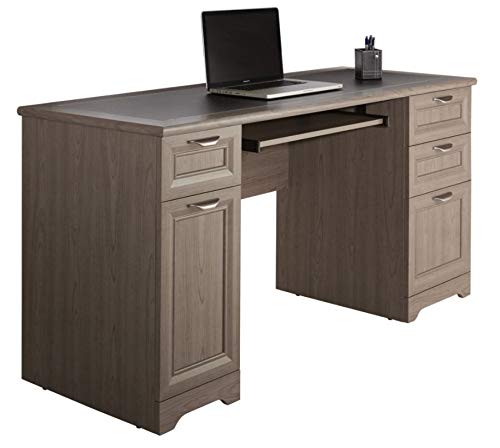 Realspace Magellan 59 Inch Wide Executive Office Desk in Gray - Perfect for Home Office, Study Room & Professional Workspace