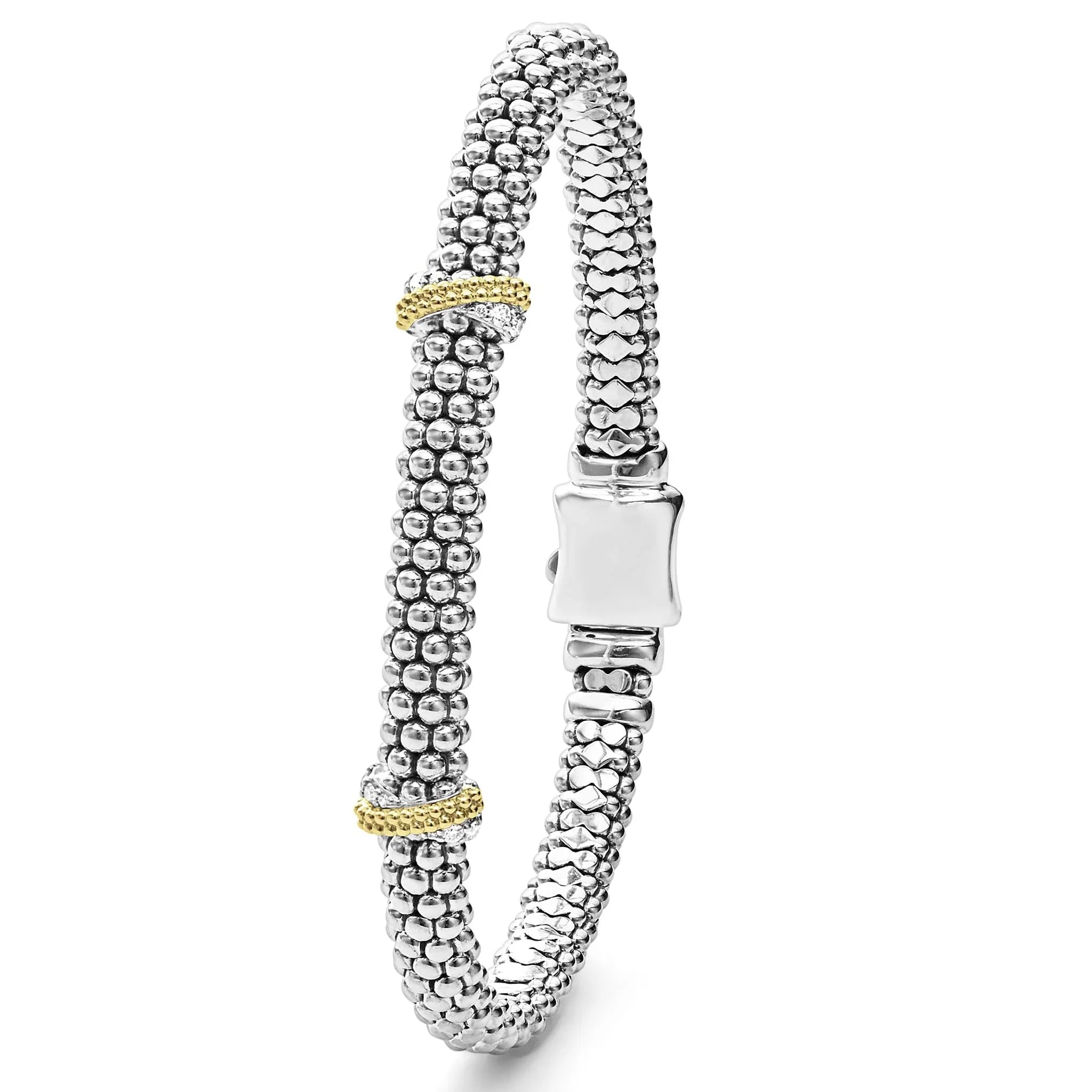 Luxury 6mm Double X Caviar Diamond Bracelet for Women - Elegant Gift for Anniversary, Wedding & Special Occasions