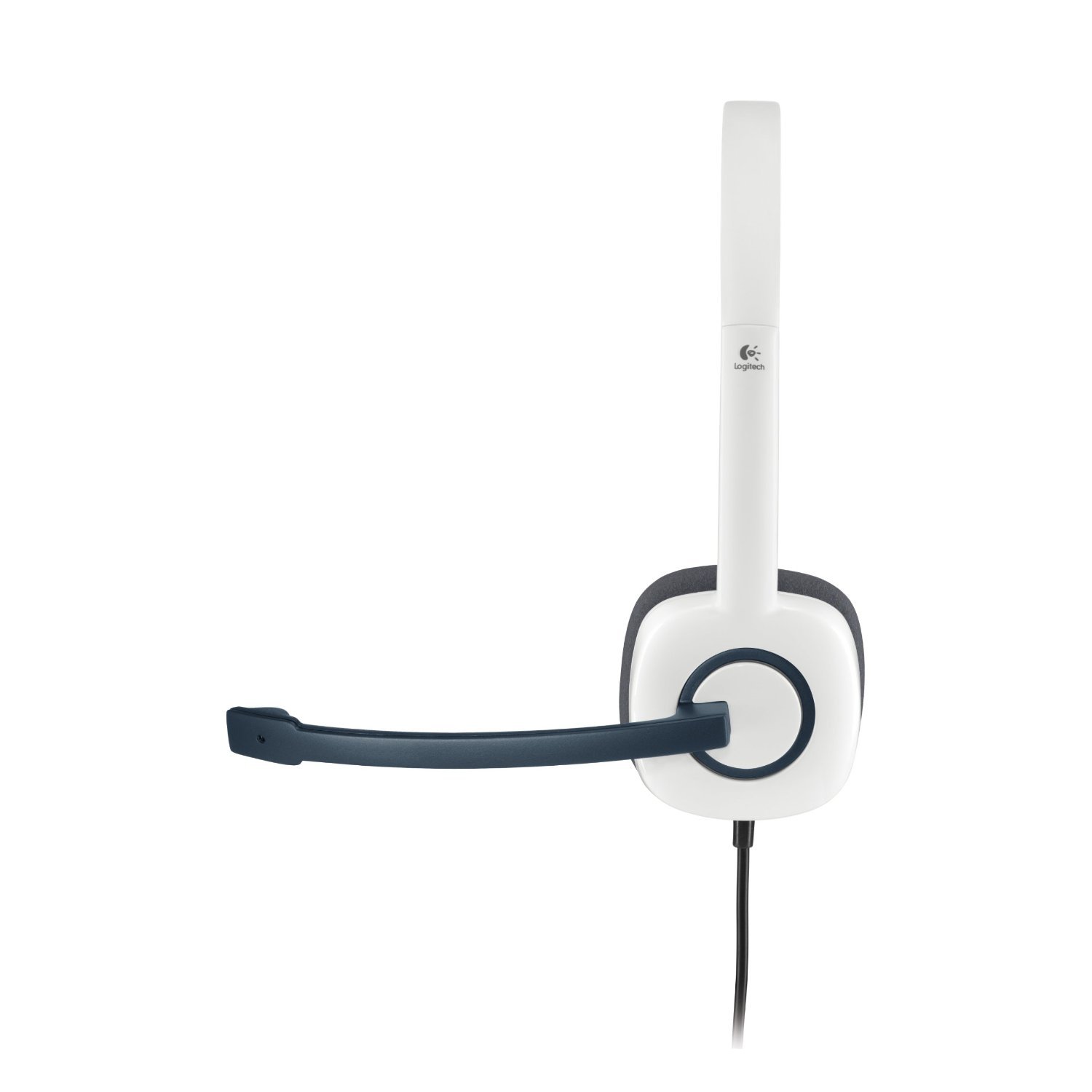 Logitech H150 Stereo Gaming Headset with Noise-Canceling Mic - Lightweight Comfort for PC, Laptop, Mobile - Cloud White | Perfect for Online Classes, Work Calls & Gaming