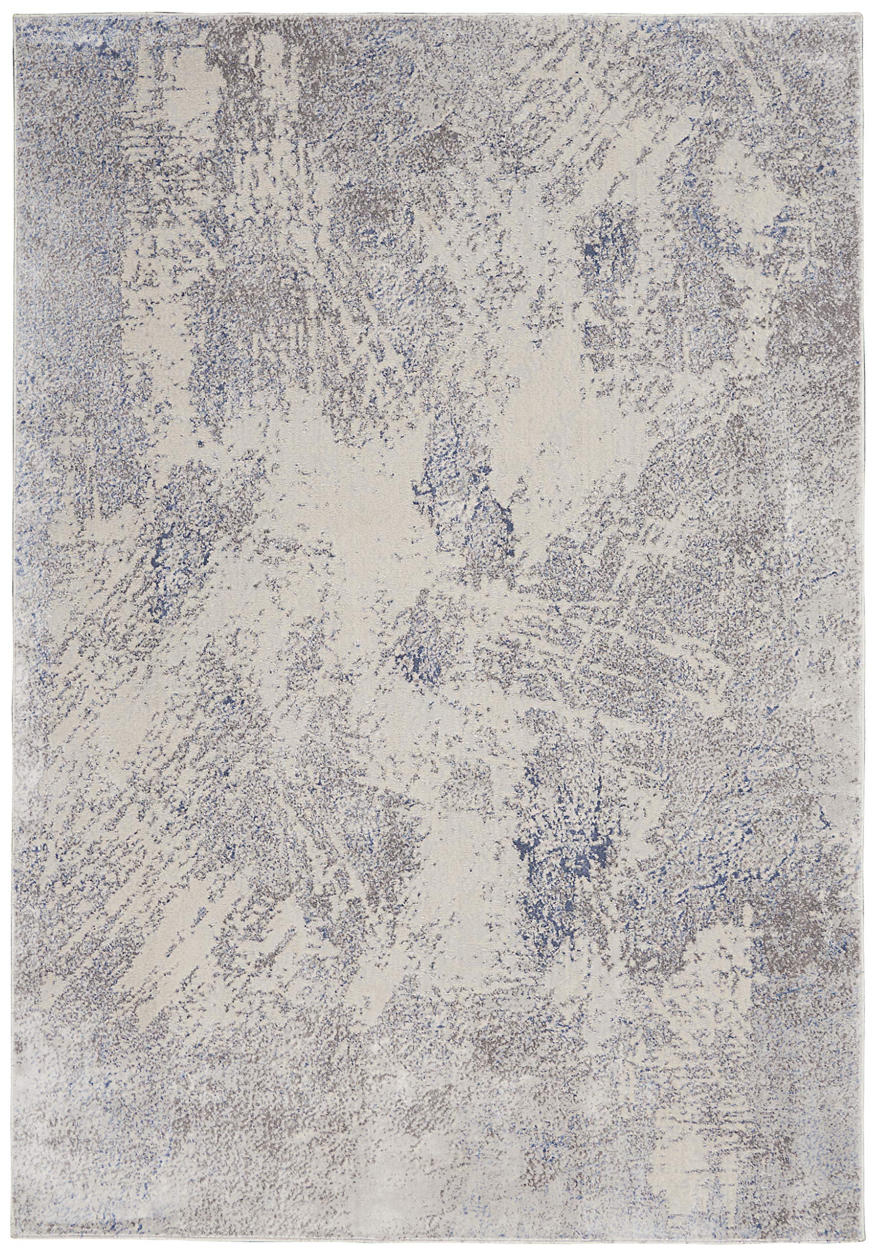 Nourison Sleek Textures Abstract Ivory/Grey 5'3