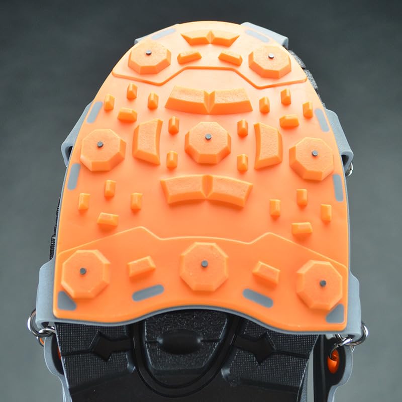 Ice Beast Low-Pro Heavy Duty Traction Cleats for Snow & Ice - Industrial Grade Non-Slip Ice Grippers for Walking, Hiking & Winter Safety