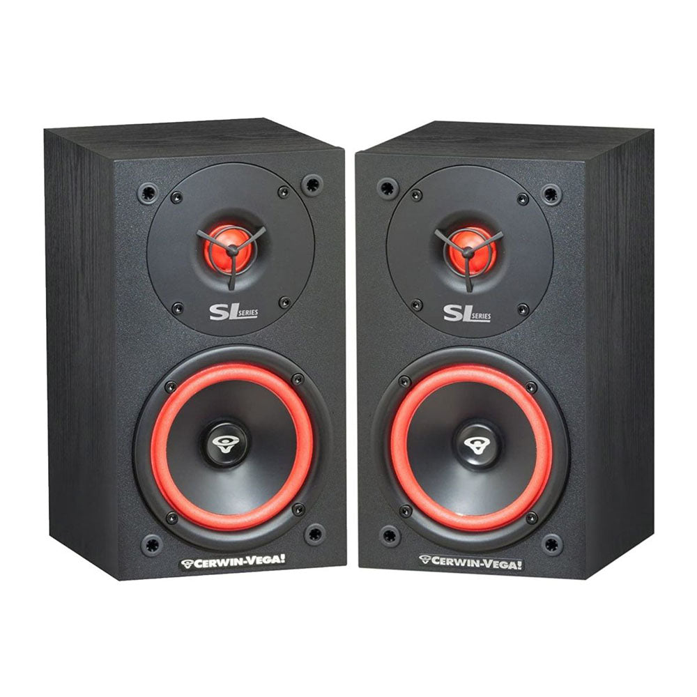 Cerwin Vega SL-5M 5.25 Inch 2-Way Bookshelf Speakers - High Performance Home Audio for Music, Movies & Gaming (Pair)