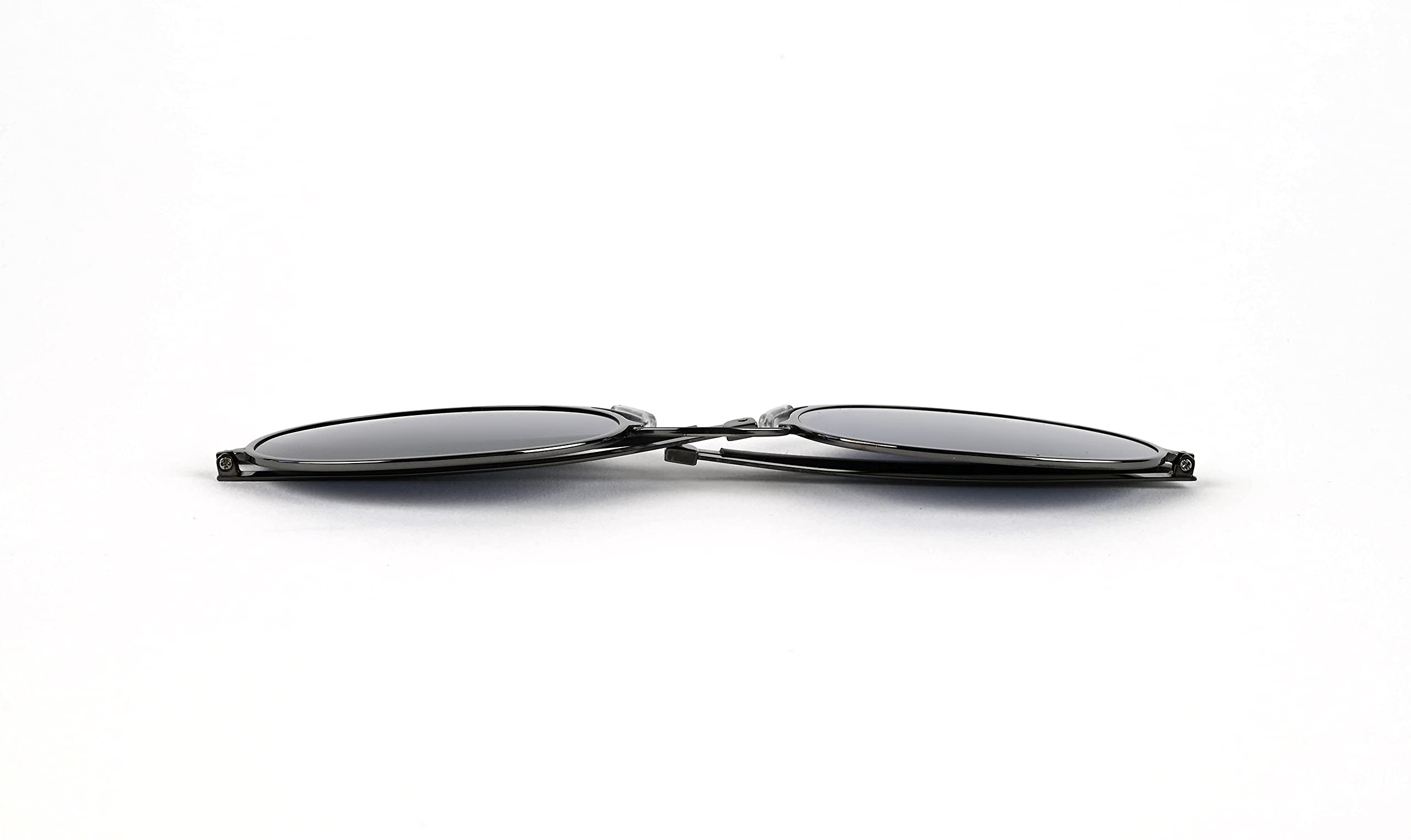ThinOptics Milano Aluminum Case with Round Polarized Sunglasses - Stylish & Lightweight for Outdoor Activities, Travel, and Driving
