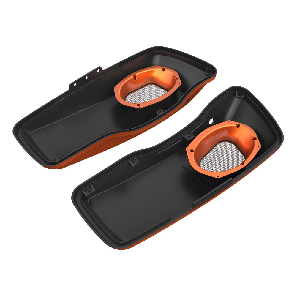 Premium 6X9 Saddlebag Speaker Lids for 2014+ Harley Davidson Touring Bikes - Color Matched Replacement Covers - Perfect for Road Trips & Custom Audio Upgrades