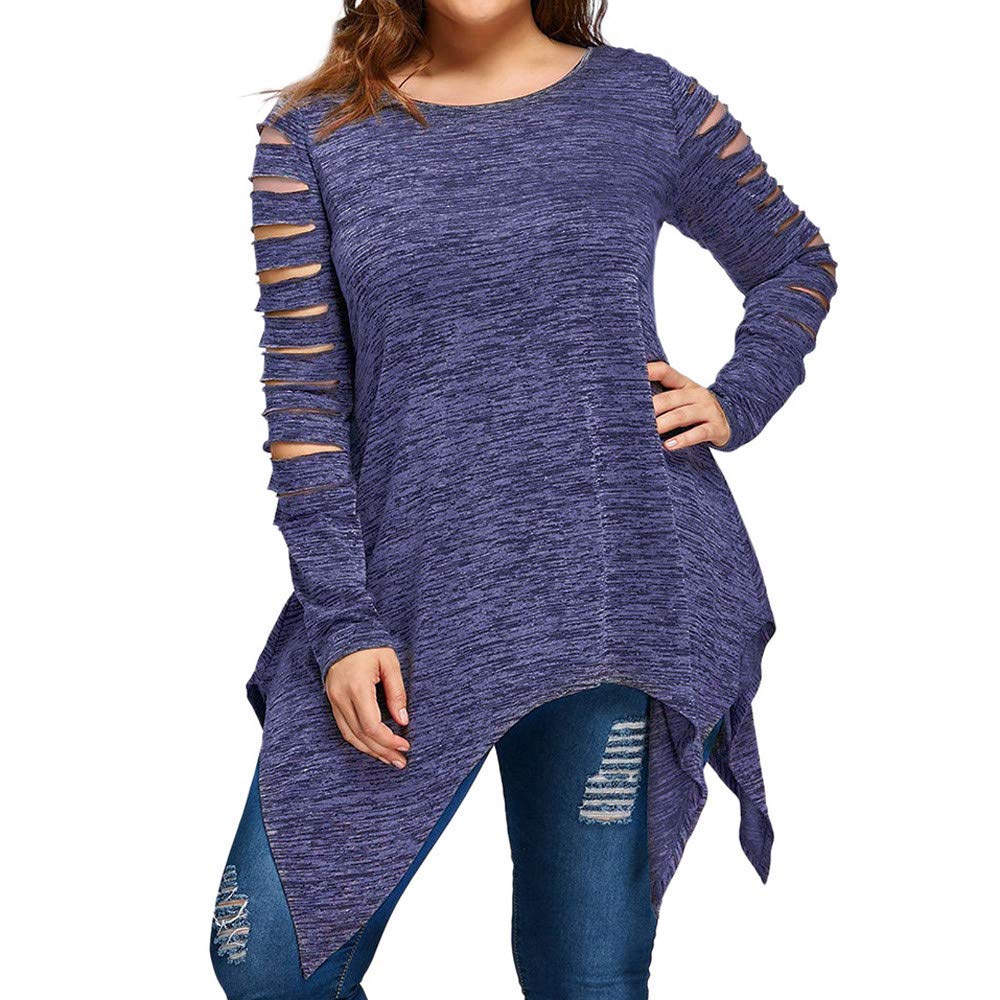 Kulywon Women's Plus Size Long Sleeve Blouse T-Shirt & Tank Tops - Fashionable Casual Wear for Work, Date Night & Everyday Outfits