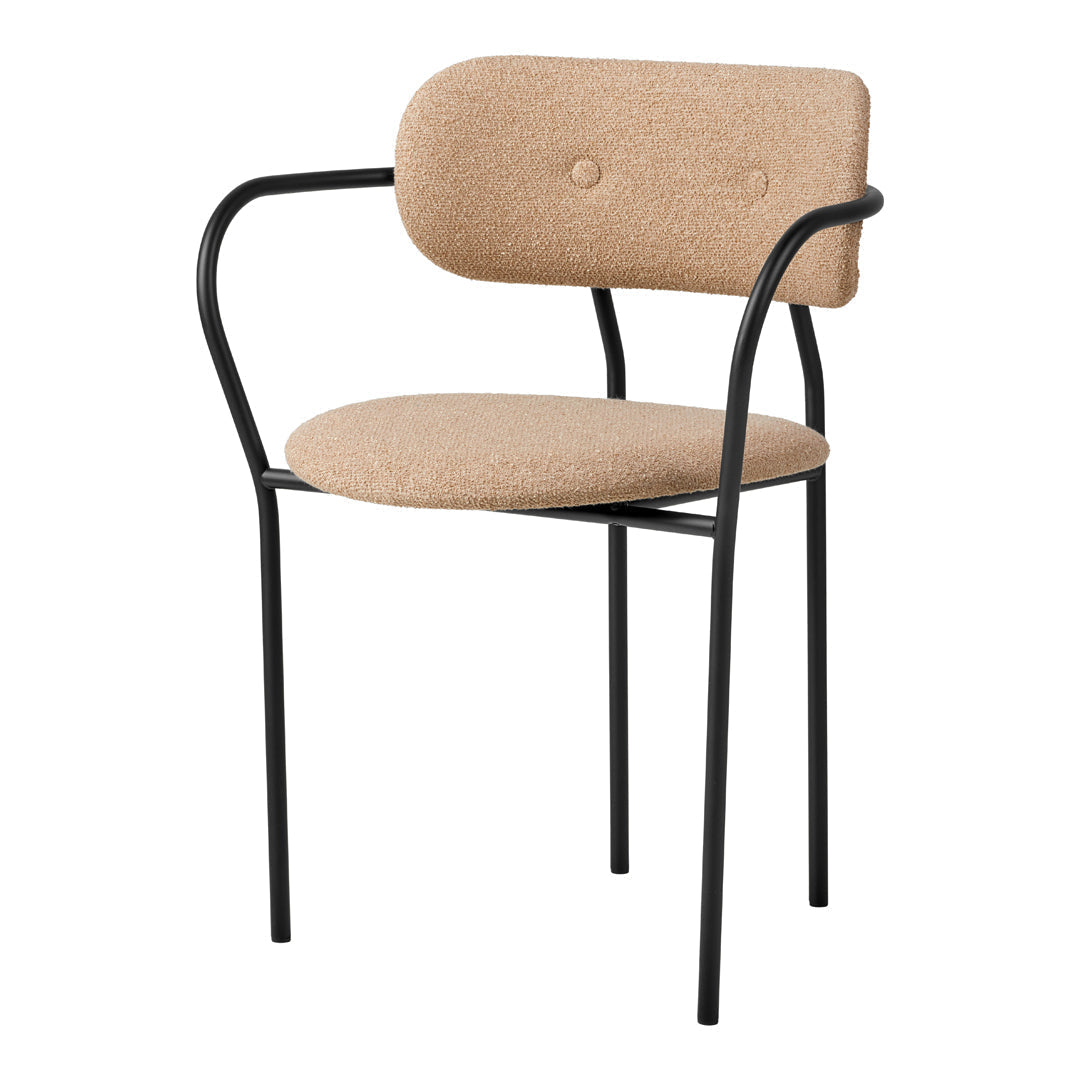 Modern Coco Dining Chair with Armrest - Comfortable Upholstered Seat for Kitchen, Dining Room, or Home Office - Perfect for Family Meals and Entertaining Guests