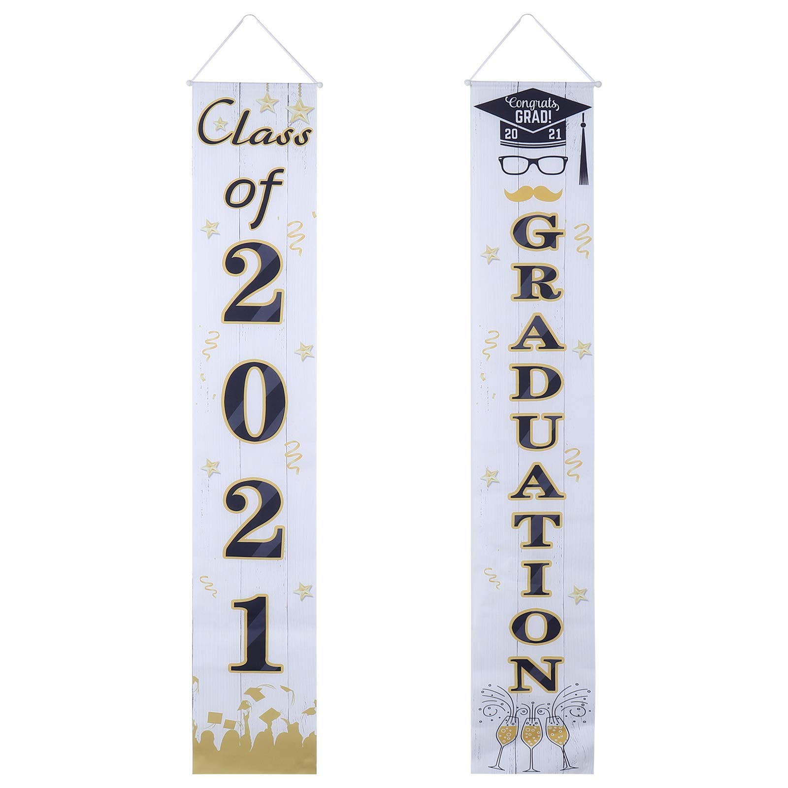 VALICLUD Graduation Party Door Banner & Couplets - Decorative Hanging Curtain for Graduation Celebrations, Home Decor, and School Events - Perfect for Graduation Ceremonies, Parties, and Photo Backdrops