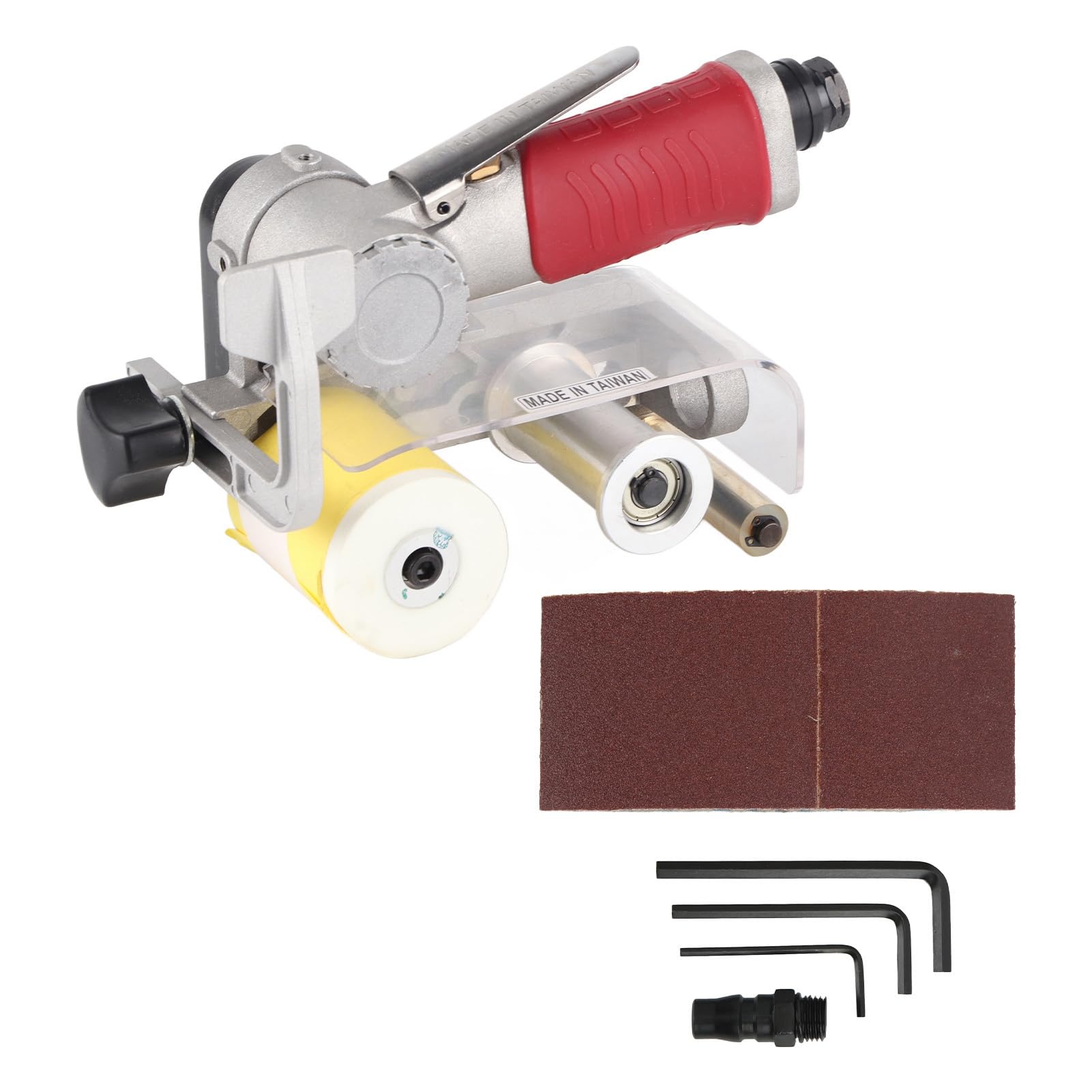 1A Belt Sander Air Pneumatic Sanding Machine - Industrial Polishing Grinding Bench for Metal Wood Processing | Workshop, DIY, Metal Fabrication, Woodworking Projects