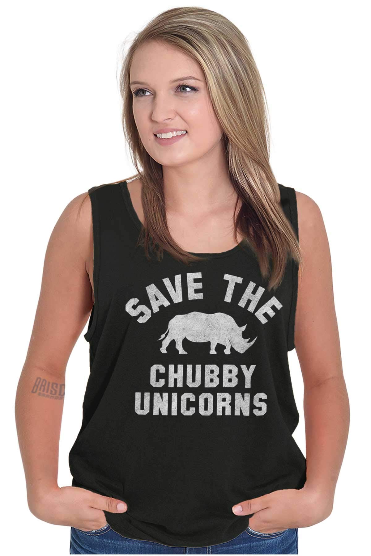 Save The Chubby Unicorns Fantasy Graphic Tank Top for Men & Women | Casual Summer Tee for Beach, Parties & Everyday Wear