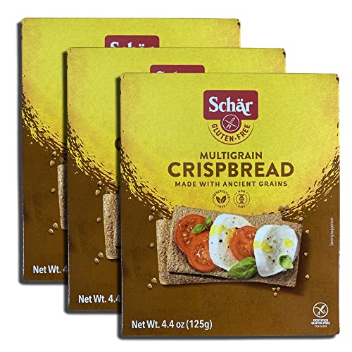 Gluten Free Multigrain Crispbreads - Healthy Snack, 4.4oz (Pack of 3) | Low Carb, High Fiber | Perfect for Keto Diet, Weight Loss & On-the-Go Snacking