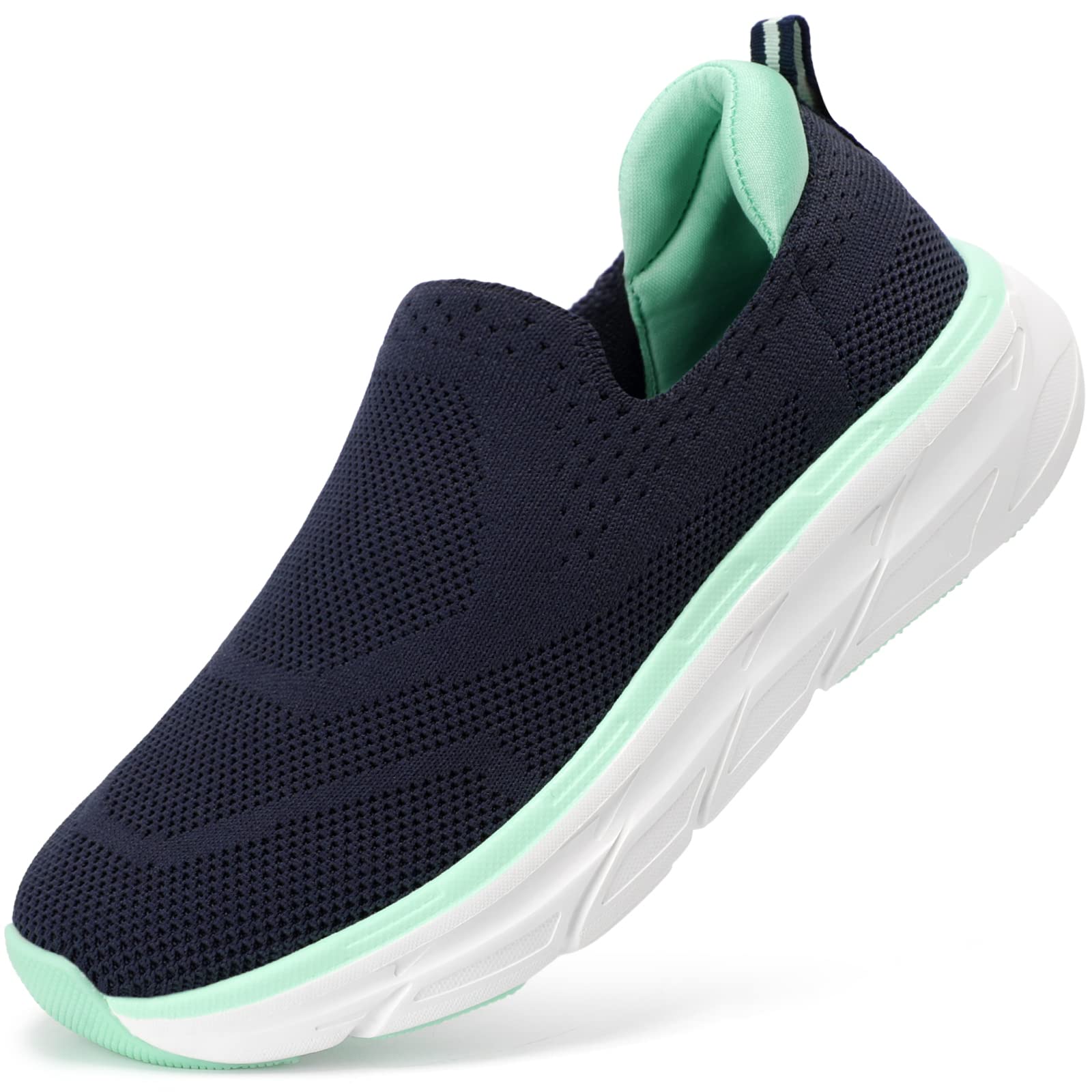 STQ Women's Slip-On Sneakers - Comfortable Walking Shoes with Arch Support & Platform - Ideal for Nurses, Healthcare Workers & All-Day Wear